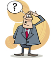 Funny confused boss vector image
