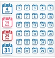 Set of calendar icons for every day vector image