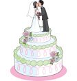 Wedding cake vector image