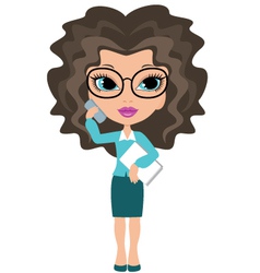 Cartoon business woman vector image