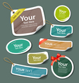Colorful collection label and tag paper esign vector image
