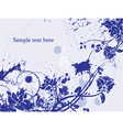 Grunge floral background vector image