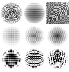 Radial patterns vector image