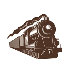 Vintage steam train locomotive Vintage steam train locomotive vector image