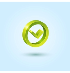 Green clock icon vector image