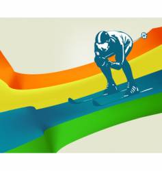 Skiing vector image