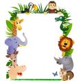 Animal cartoon frame vector image