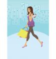 Girl shopping vector image