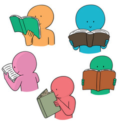 Set reader Royalty Free Vector Image - VectorStock