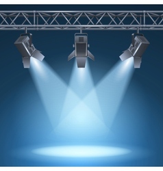 Stage with lights vector image