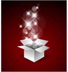 Magic gift box vector image