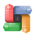 Four directions arrows design template vector image