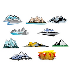 Mountain peaks vector image