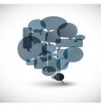 Speech bubble collage vector image