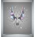 Abstraction grey background with wings vector image