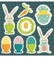 Easter stickers vector image