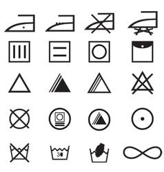 Fabric care symbols vector image