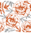 Seamless floral pattern with roses vector image