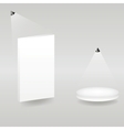 Bright stage with spot lights vector image