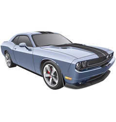 Grey muscle car vector image