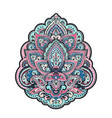 Bohemian indian mandala towel print vintage henna vector image