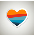 Abstract Paper Retro Heart Symbol vector image