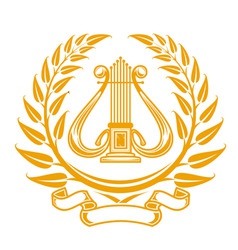 Harp symbol vector image