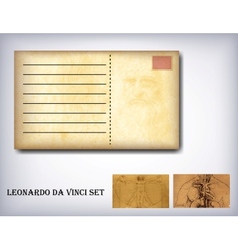 Leonardo da Vinci Set vector image