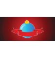 Christmas ball background banner vector image