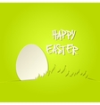 Easter bunny in grass greeting card Easter bunny in grass greeting card vector image