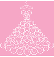 Wedding dress vector image