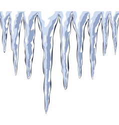 Icicles vector image