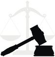 Gavel and scales vector image