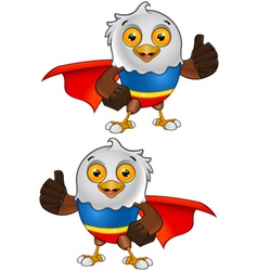 Super Bald Eagle Character 2 vector image