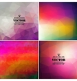Set of four colorful abstract geometric background vector image