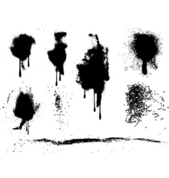 Grunge paint splats vector image