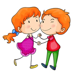 Lovers dancing vector image