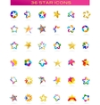 Collection of star icons vector image