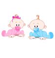 Two babies vector image