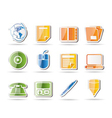 Business and office tools icons vector image
