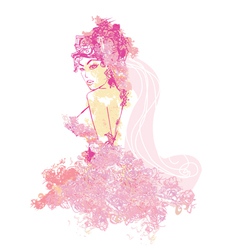 Beautiful abstract bride vector image