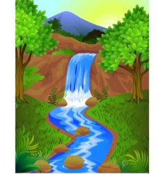 Waterfall vector image