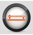 Orange and gray elegant glossy icon vector image