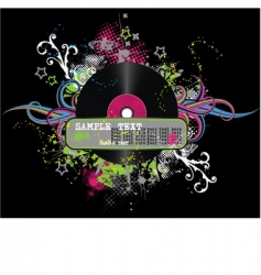 Disco background vector image