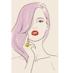 Beautiful woman vector image