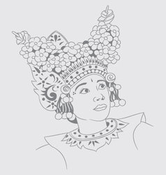 Sketch Legong Dance vector image