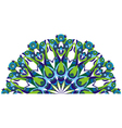 Decorative tail peacock vector image