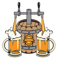 Beer pours vector image