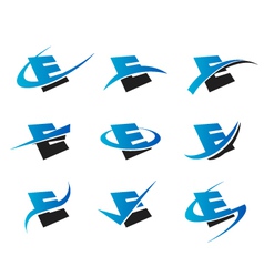 Alphabet E Logo Icons Alphabet E Logo Icons vector image