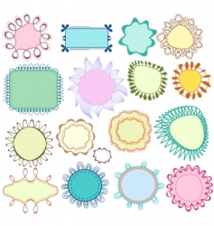 Floral frames vector image